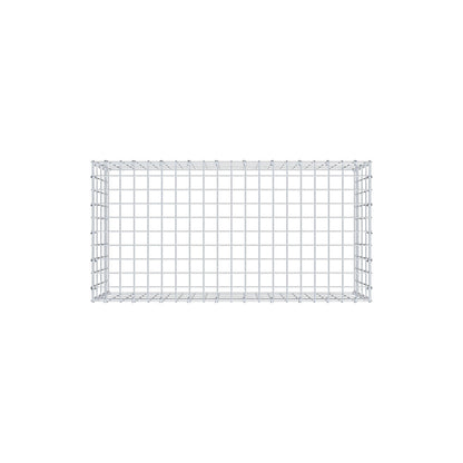 Typ 3 påbyggnadsgabion 100 cm x 40 cm x 50 cm (L x H x D), maskstorlek 5 cm x 10 cm, C-ring