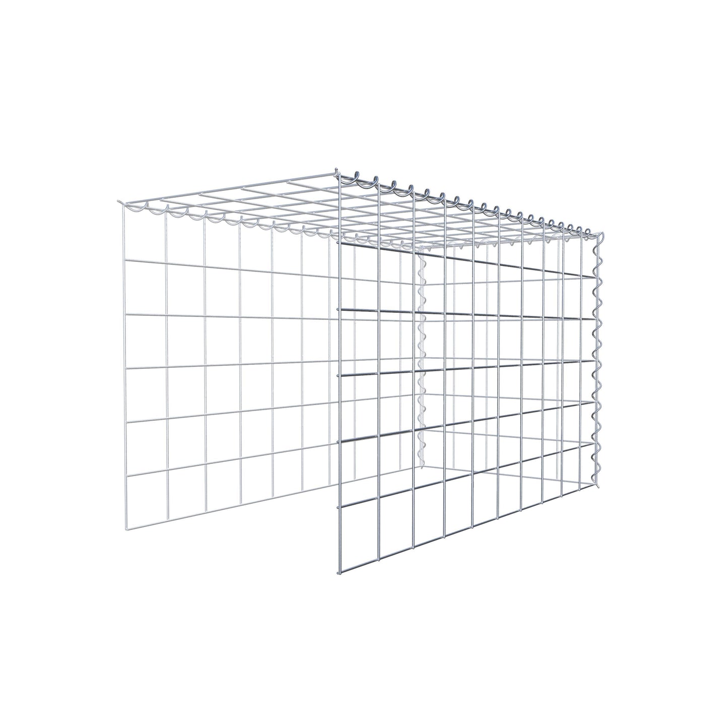 Anbaugabione Typ 4 100 cm x 60 cm x 50 cm (L x H x T), Maschenweite 10 cm x 10 cm, Spirale