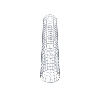 Gabion column around 42 cm diameter, 230 cm height, mesh size 5 cm x 10 cm