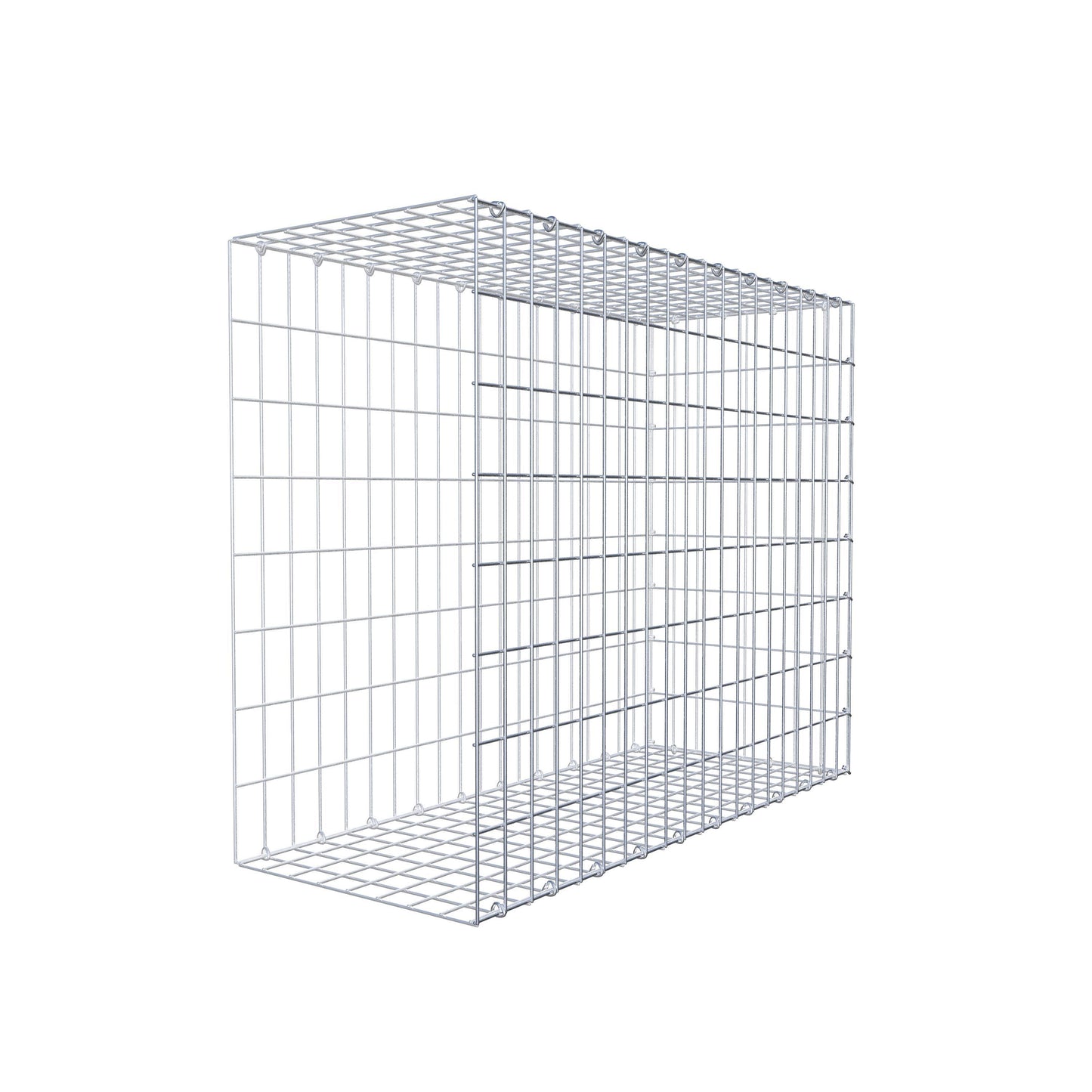 Monteret gabion type 2 100 cm x 80 cm x 40 cm, maskestørrelse 5 cm x 10 cm, C-ring