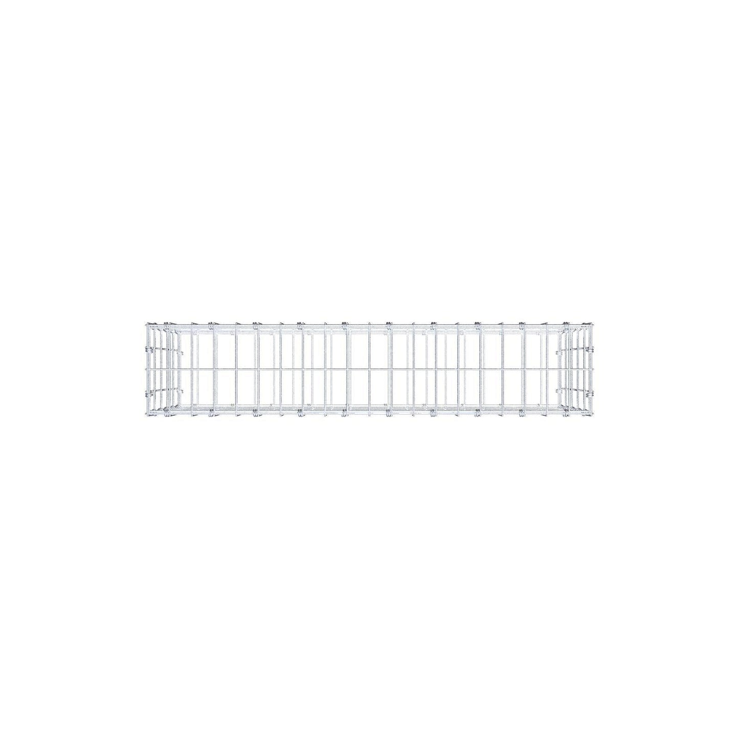 Gabion 100 cm x 50 cm x 20 cm (L x H x D), mesh size 5 x 10 cm, spiral ring