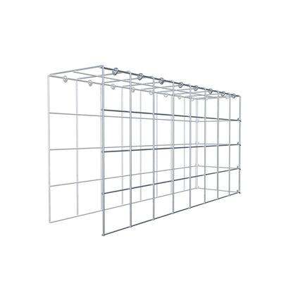 Monteret gabion type 4 80 cm x 40 cm x 20 cm (L x H x D), maskestørrelse 10 cm x 10 cm, C-ring