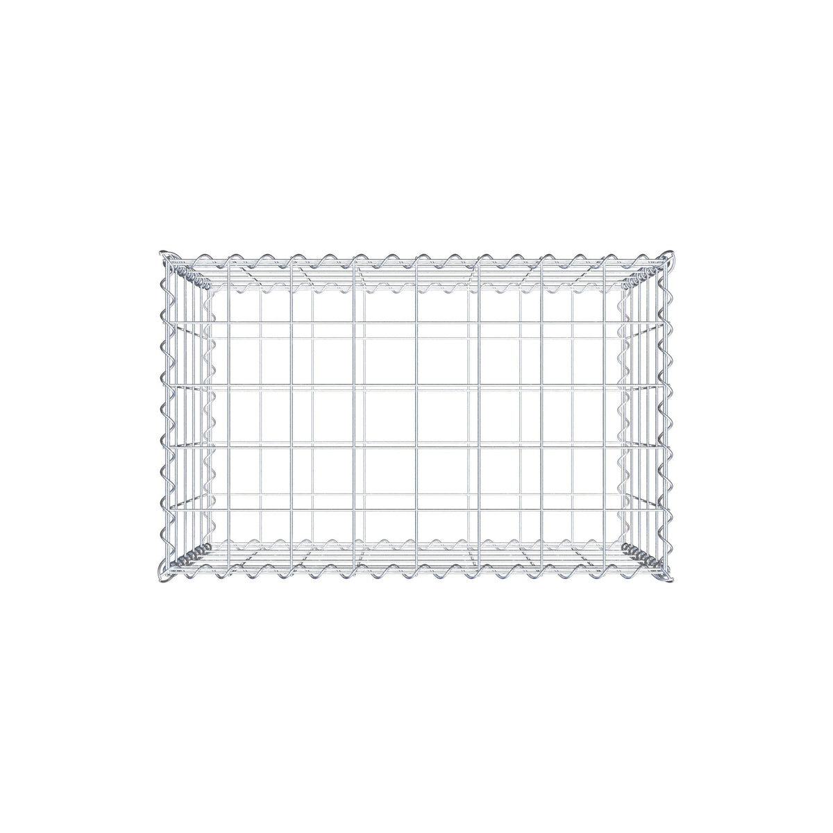 Gabione 80 cm x 50 cm x 50 cm (L x H x T), Maschenweite 10 cm x 10 cm, Spirale