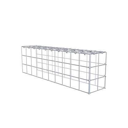 Monteret gabion type 4 100 cm x 30 cm x 20 cm (L x H x D), maskestørrelse 10 cm x 10 cm, C-ring