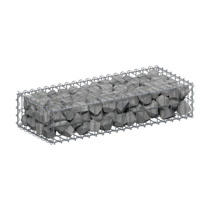 Gabion 100 cm x 20 cm x 40 cm (L x H x P), mailles 5 cm x 10 cm, spirale