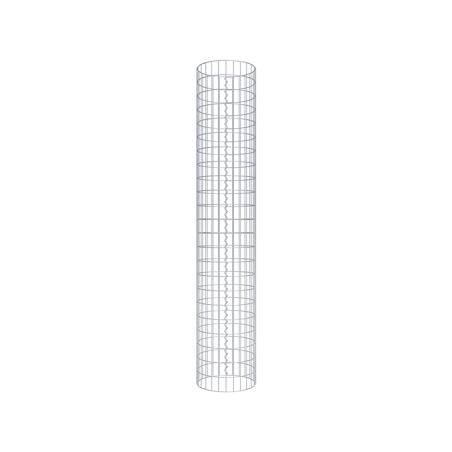 Gabion column around 42 cm diameter, 230 cm height, mesh size 5 cm x 10 cm