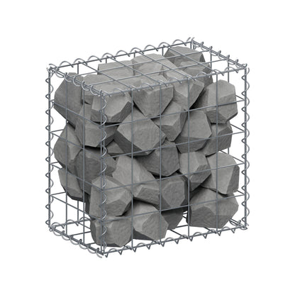Gabione 50 cm x 50 cm x 30 cm (L x H x T), Maschenweite 10 cm x 10 cm, Spirale