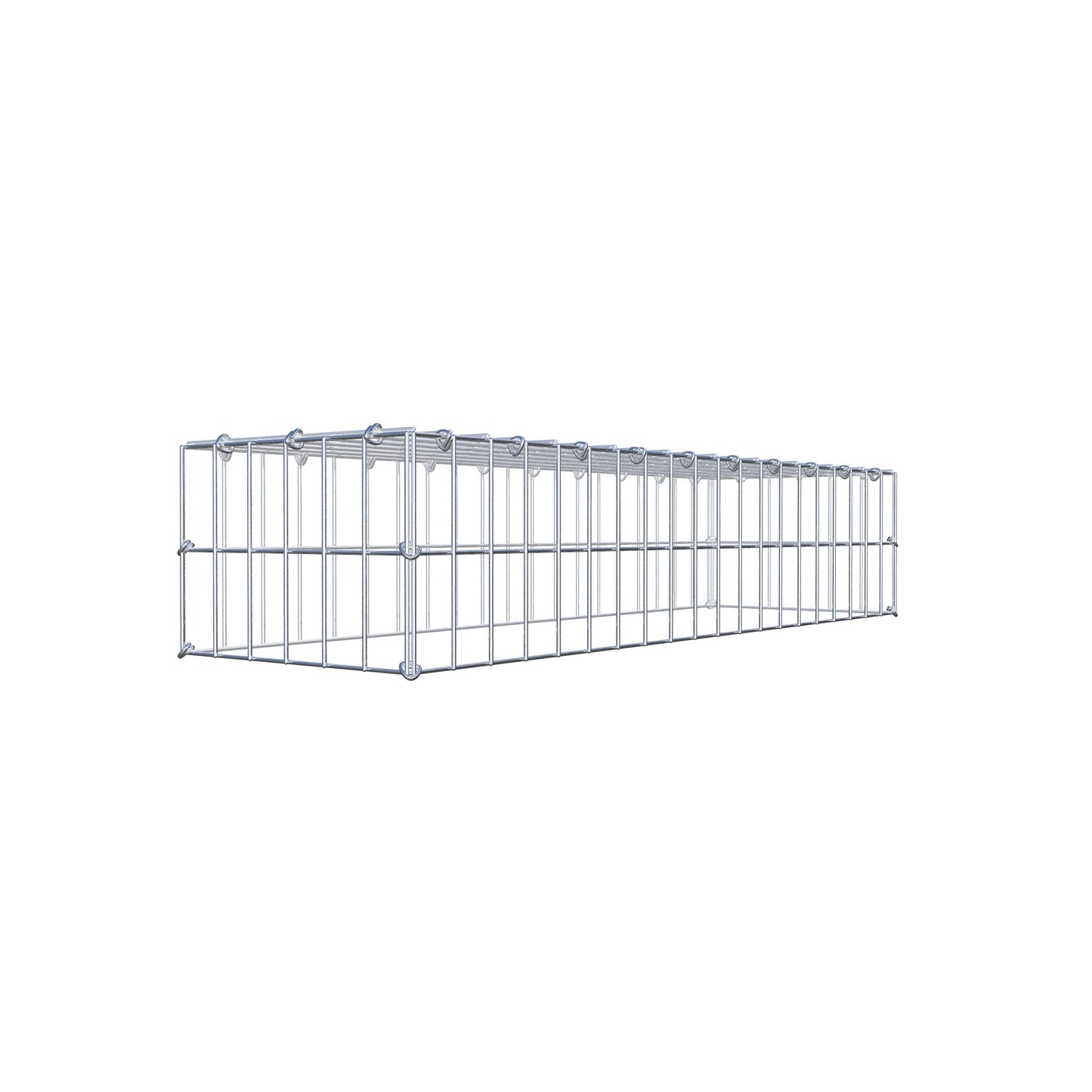 Anbaugabione Typ 3 100 cm x 20 cm x 30 cm (L x H x T), Maschenweite 5 cm x 10 cm, C-Ring