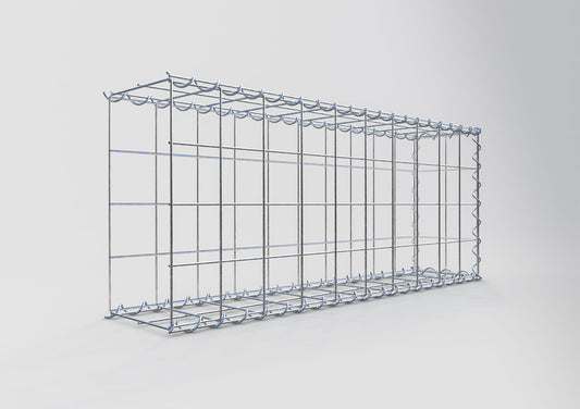 Gabion rapporté type 2 100 cm x 40 cm x 20 cm (L x H x P), mailles 10 cm x 10 cm, spirale