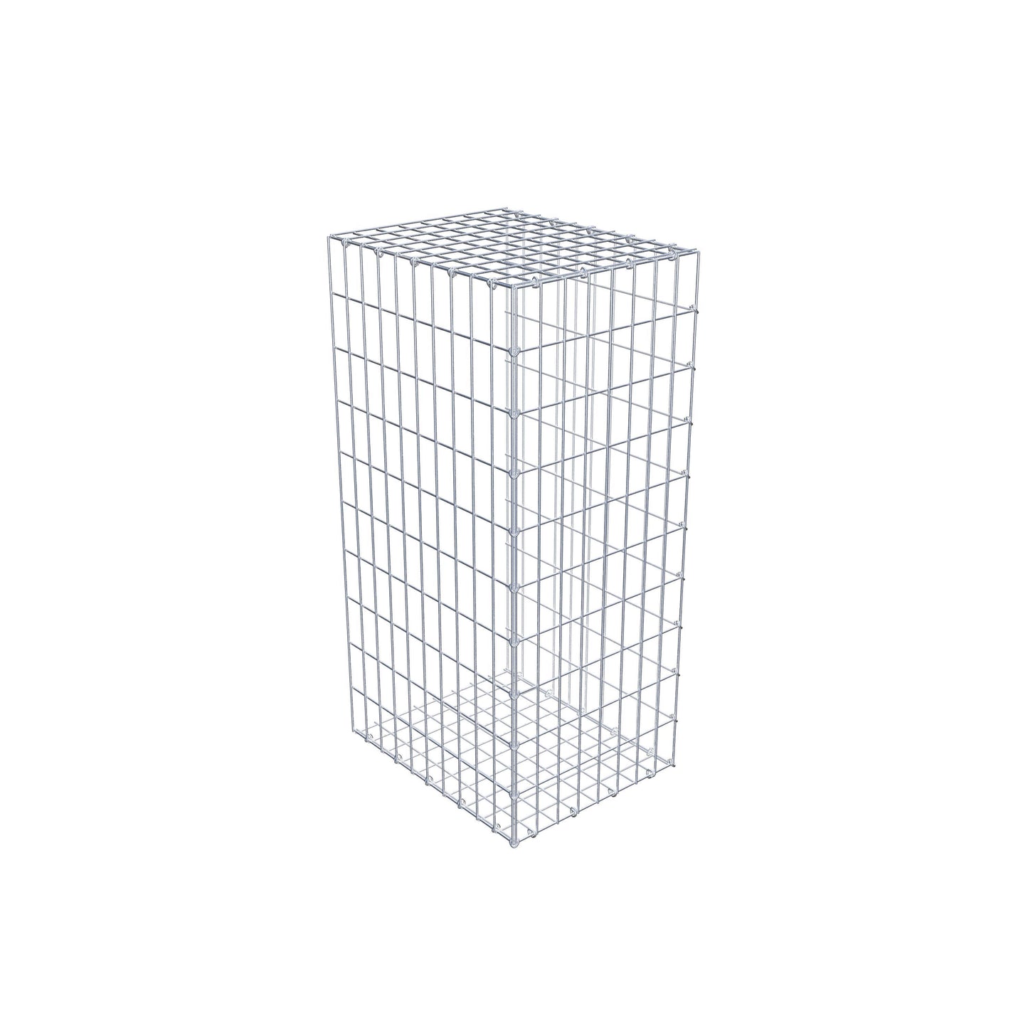 Mounted gabion type 2 100 cm x 50 cm x 40 cm, mesh size 5 cm x 10 cm, C-ring