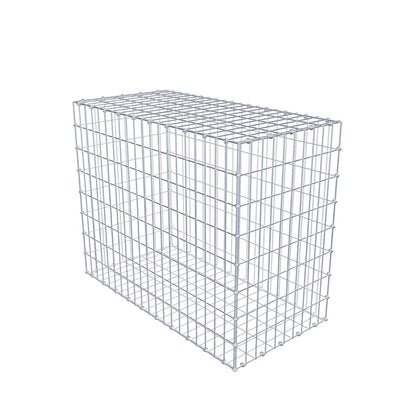 Gabbione 100 cm x 80 cm x 50 cm (L x H x P), maglia 5 x 10 cm, anello a spirale