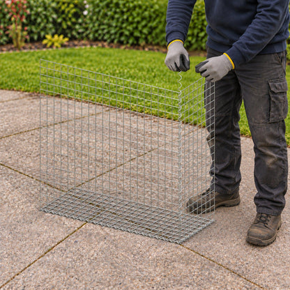 Gabion 100 cm x 100 cm x 40 cm (L x H x P), mailles 5 cm x 5 cm, spirale