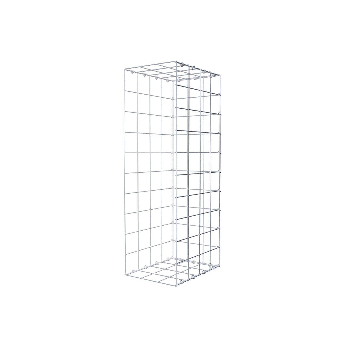 Mounted gabion type 2 100 cm x 40 cm x 30 cm (L x H x D), mesh size 10 cm x 10 cm, C-ring