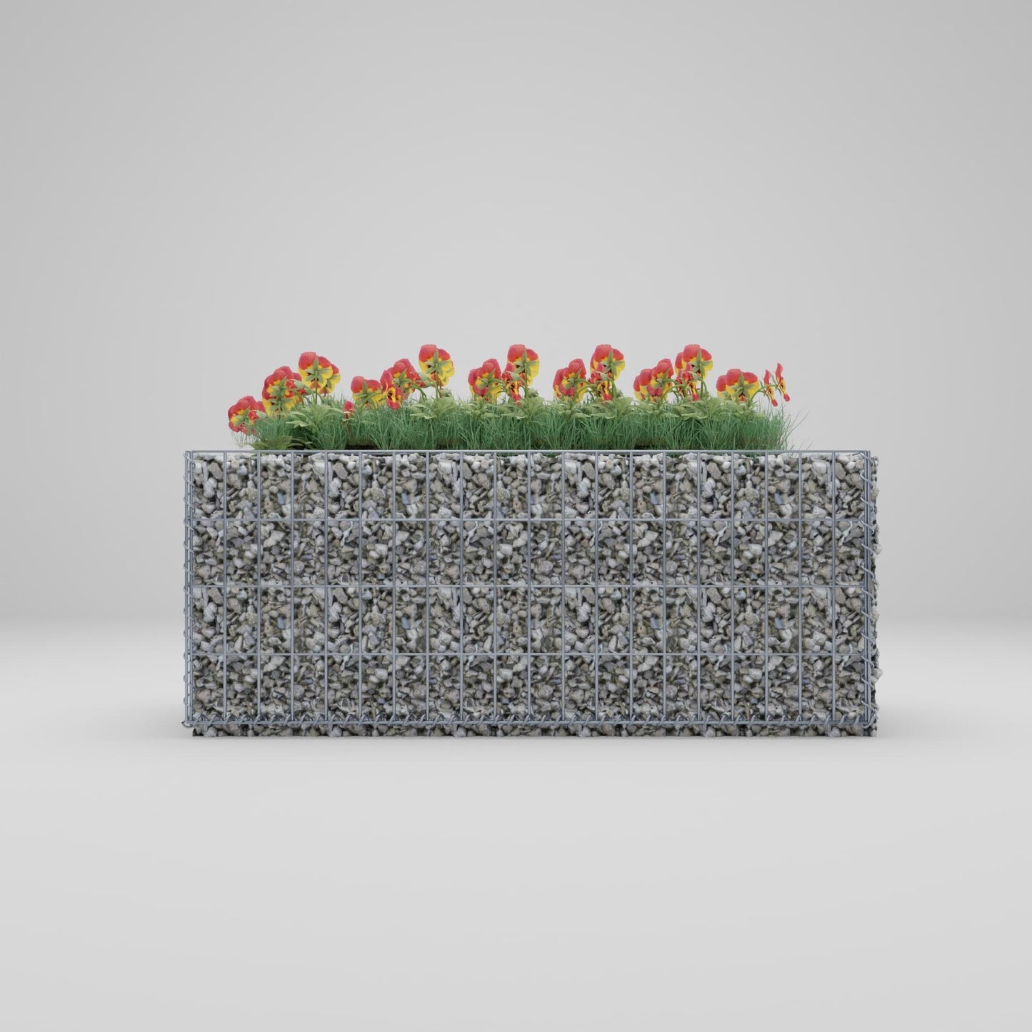 Hochbeet eckig 100 cm x 40 cm x 40 cm (L x H x T), Maschenweite 5 x 10 cm, Wandstärke 10 cm