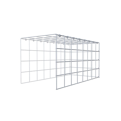 Monteret gabion type 4 80 cm x 40 cm x 40 cm (L x H x D), maskestørrelse 10 cm x 10 cm, C-ring