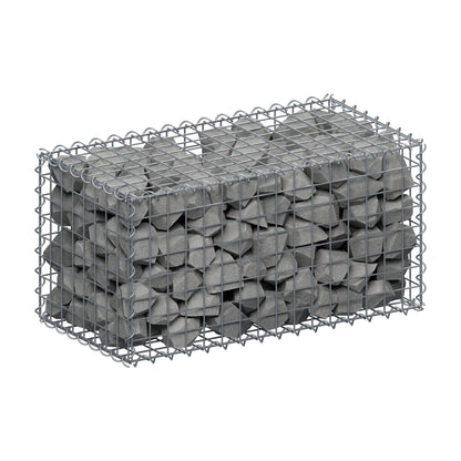 Gabion 80 cm x 40 cm x 40 cm (L x H x D), maskstorlek 5 cm x 5 cm, spiral