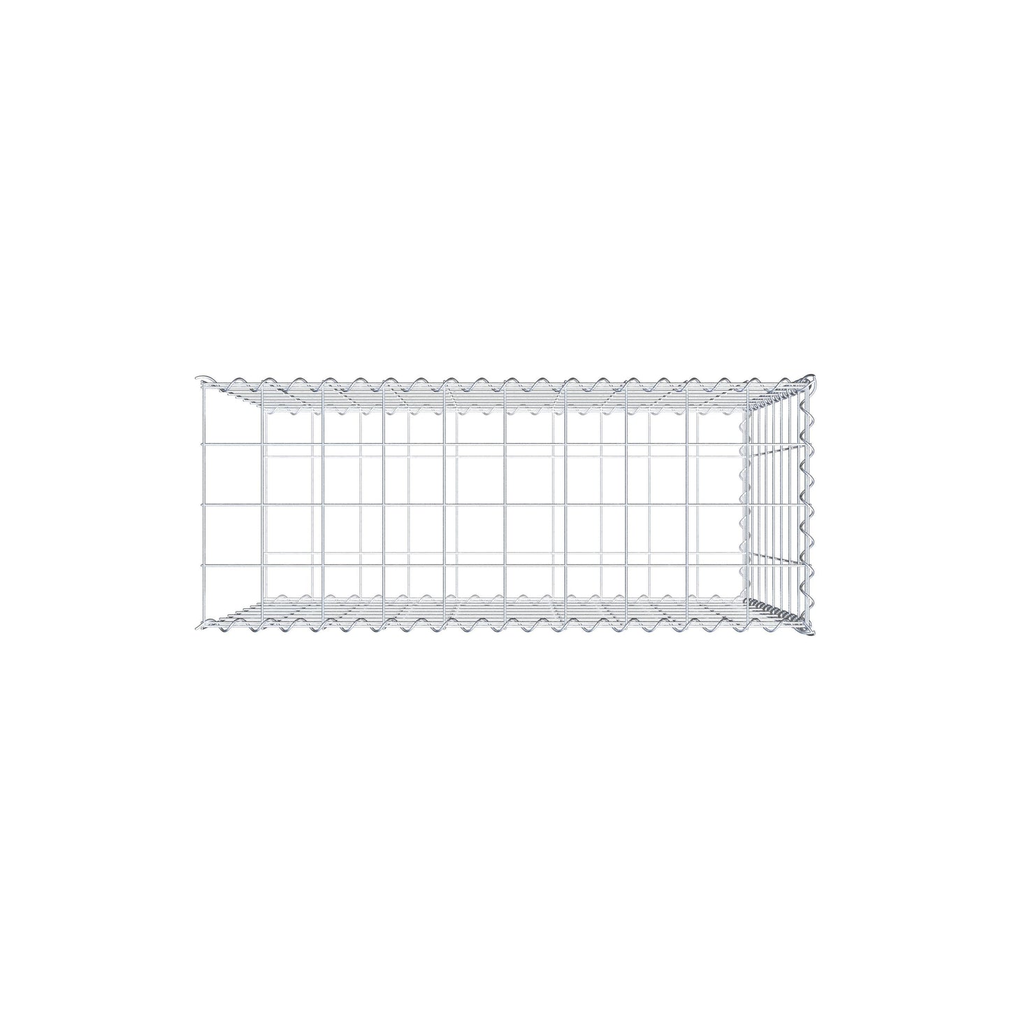 Extra gabion typ 2 100 cm x 80 cm x 40 cm (L x H x D), maskstorlek 10 cm x 10 cm, spiral