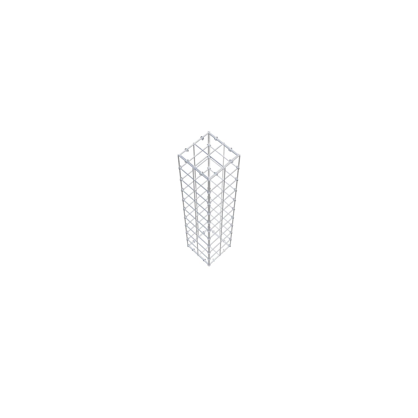 Gabbione 100 cm x 20 cm x 20 cm (L x H x P), maglia 10 cm x 10 cm, anello a C