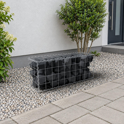 Gabbione 100 cm x 40 cm x 30 cm (L x H x P), maglia 10 cm x 10 cm, spirale