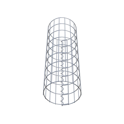 Columna de gaviones redonda 27 cm de diámetro, 80 cm de altura, malla 5 cm x 10 cm