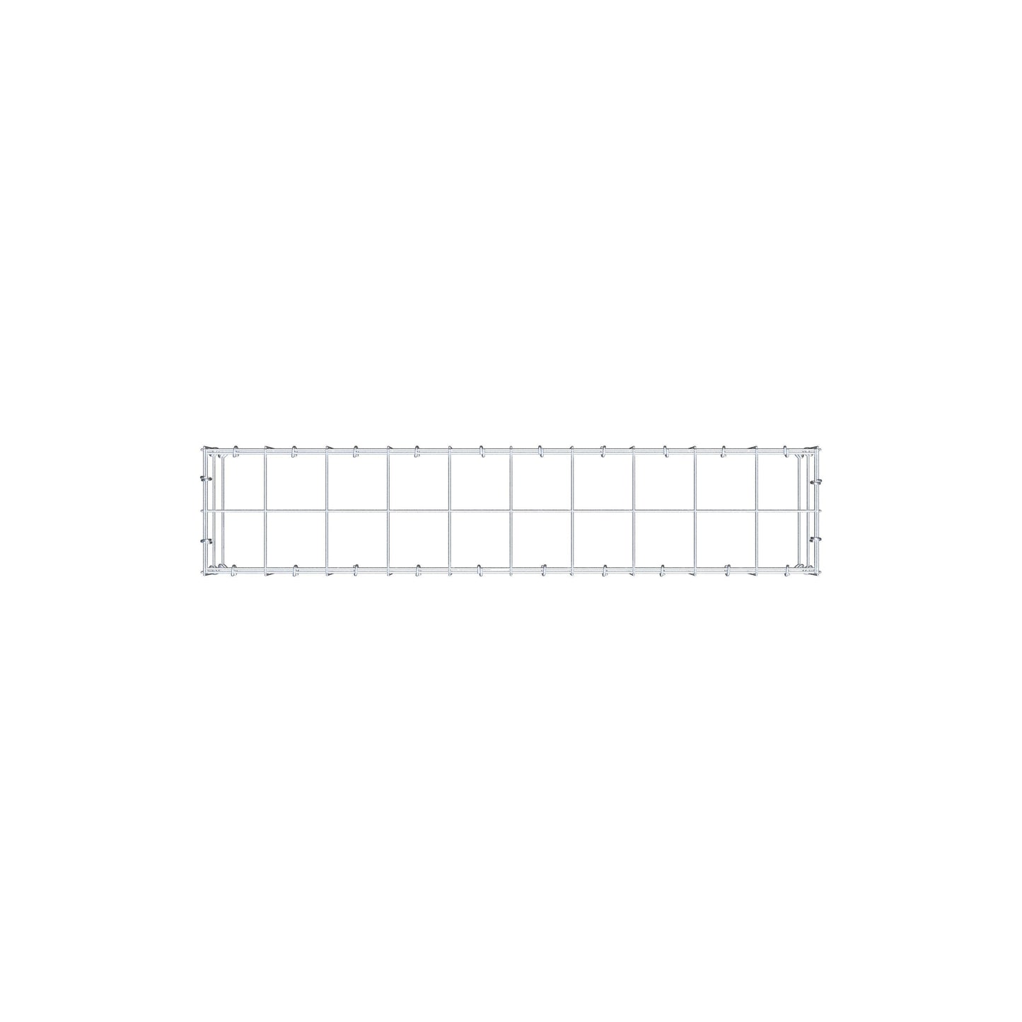 Monteret gabion type 3 100 cm x 20 cm x 20 cm (L x H x D), maskestørrelse 10 cm x 10 cm, C-ring