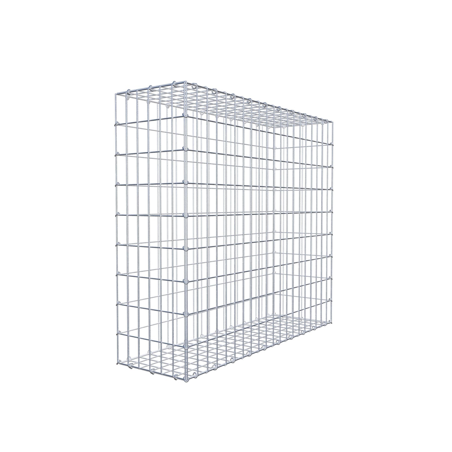 Gavión 100 cm x 90 cm x 30 cm (L x A x P), luz de malla 5 cm x 10 cm, anillo en C