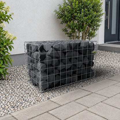 Gabion 100 cm x 60 cm x 50 cm (L x H x D), maskestørrelse 10 cm x 10 cm, spiral