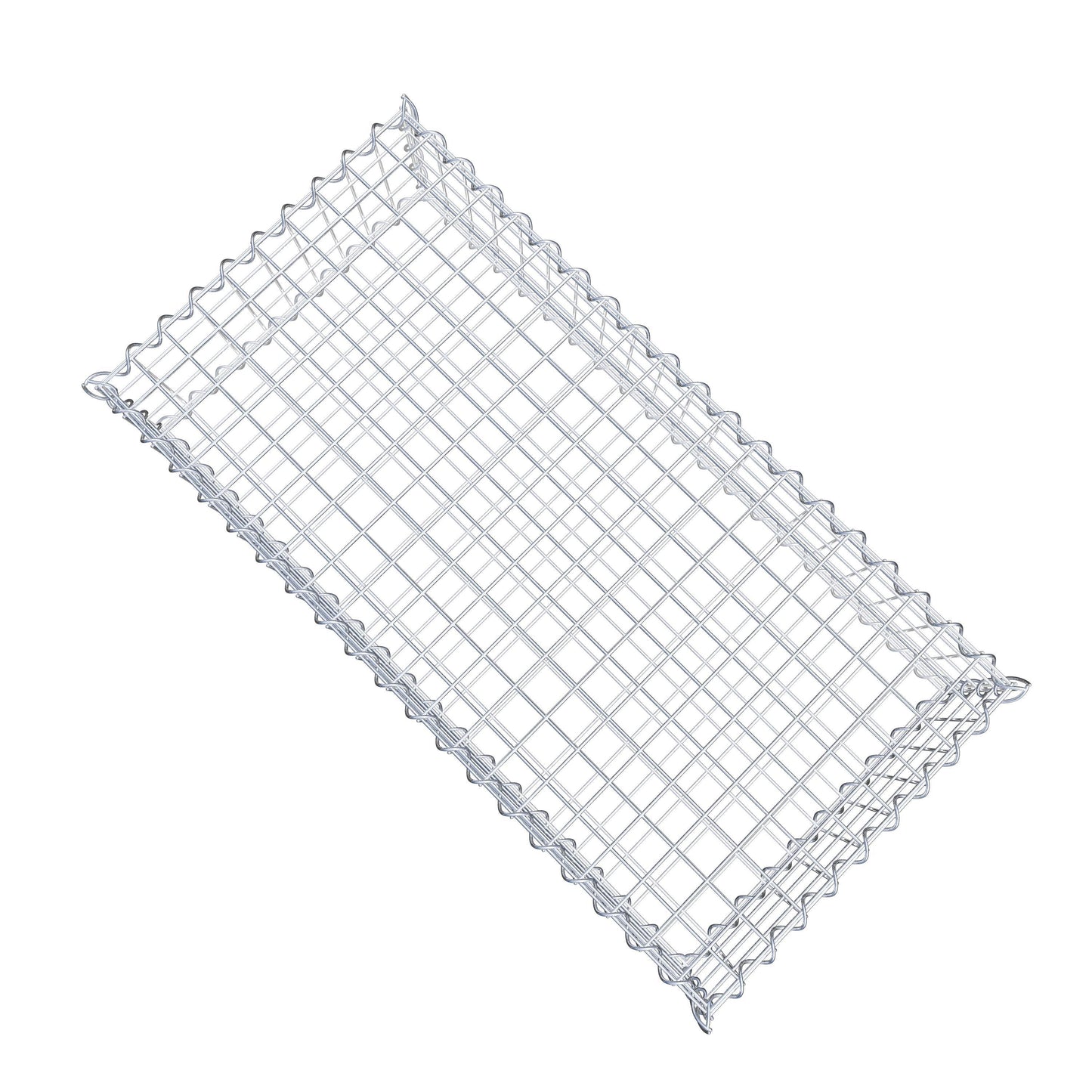 Gavión 100 cm x 20 cm x 50 cm (largo x alto x fondo), malla 5 cm x 5 cm, en espiral
