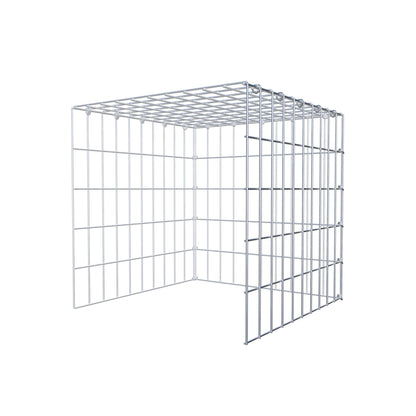 Opbouw schanskorf type 4 50 cm x 50 cm x 50 cm (L x H x D), maaswijdte 5 cm x 10 cm, C-ring