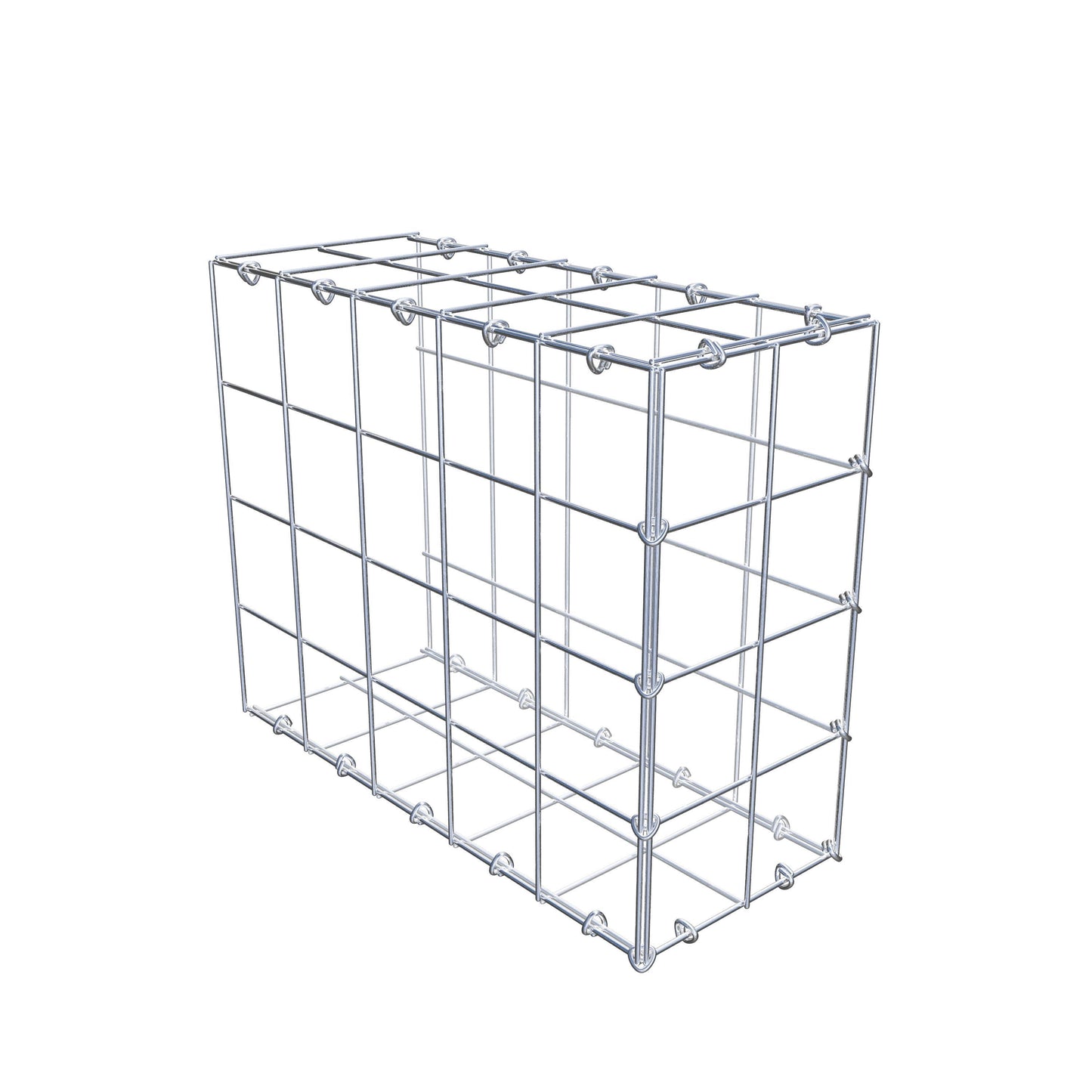 Gabbione aggiuntivo di tipo 2 50 cm x 40 cm x 20 cm (L x H x P), maglia 10 cm x 10 cm, anello a C