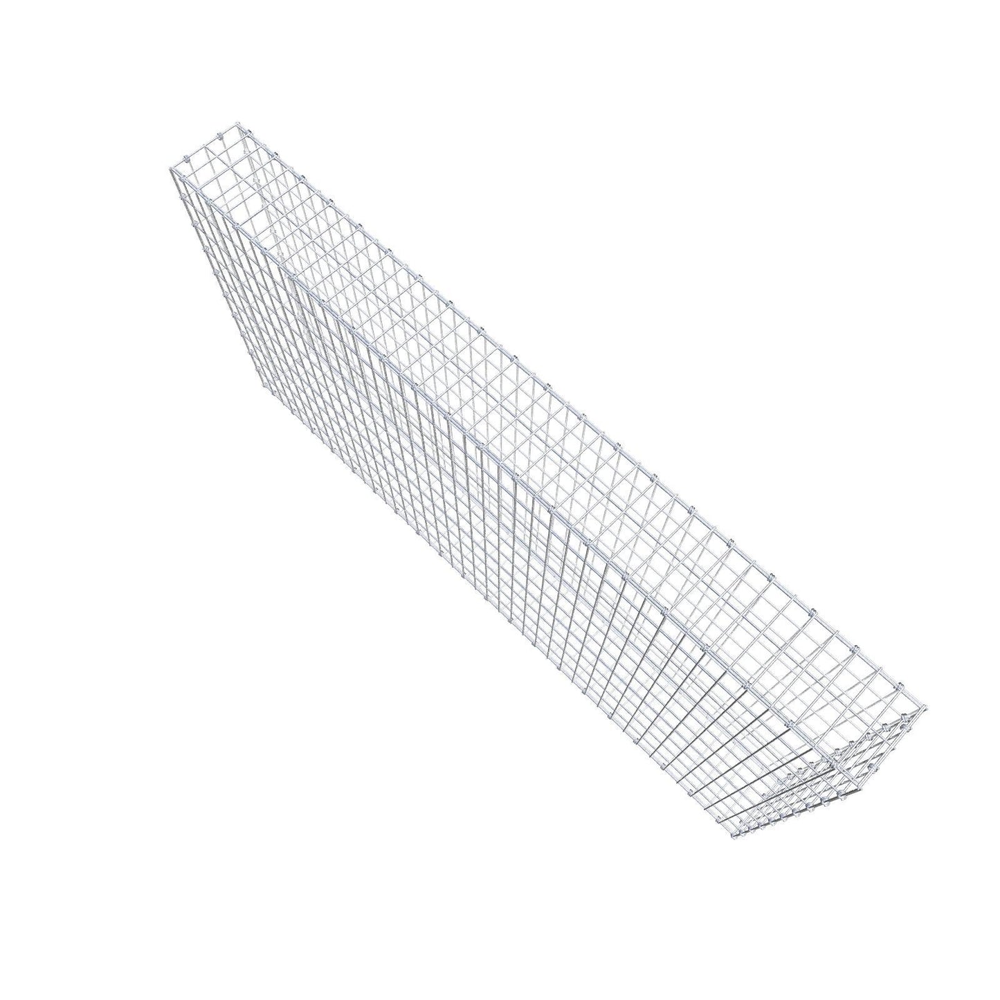 Gabbione 200 cm x 100 cm x 20 cm (L x H x P), maglia 5 x 10 cm, anello a spirale