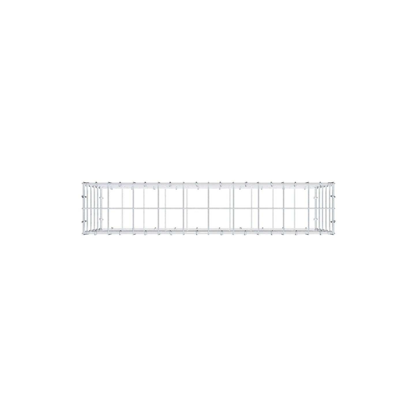 Gabione 100 cm x 50 cm x 20 cm (L x H x T), Maschenweite 10 cm x 10 cm, C-Ring