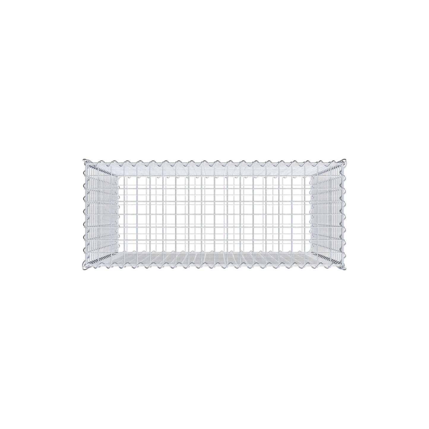 Gabbione 100 cm x 100 cm x 40 cm (L x H x P), maglia 5 cm x 5 cm, spirale