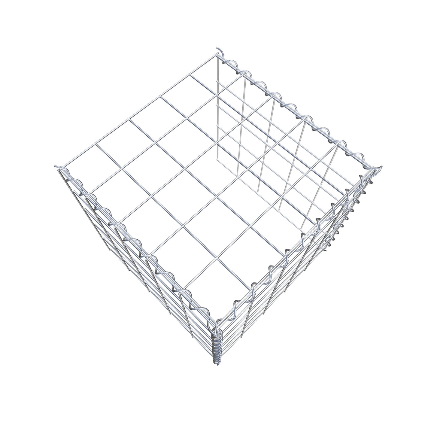 Grown-on gabion type 4 50 cm x 50 cm x 50 cm (L x H x D), mesh size 10 cm x 10 cm, spiral
