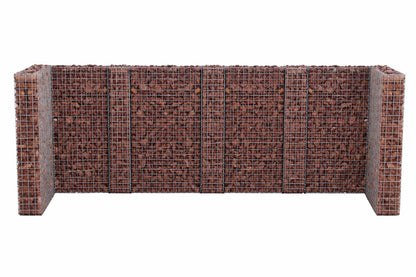 Gabionen Mülltonnenbox  4 Tonnen, 60120 l, 115 cm Höhe