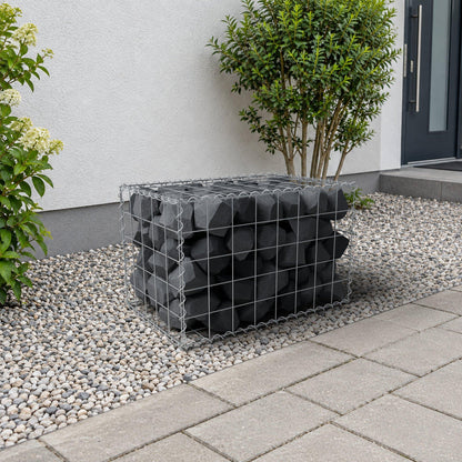 Gabione 80 cm x 50 cm x 50 cm (L x H x T), Maschenweite 10 cm x 10 cm, Spirale