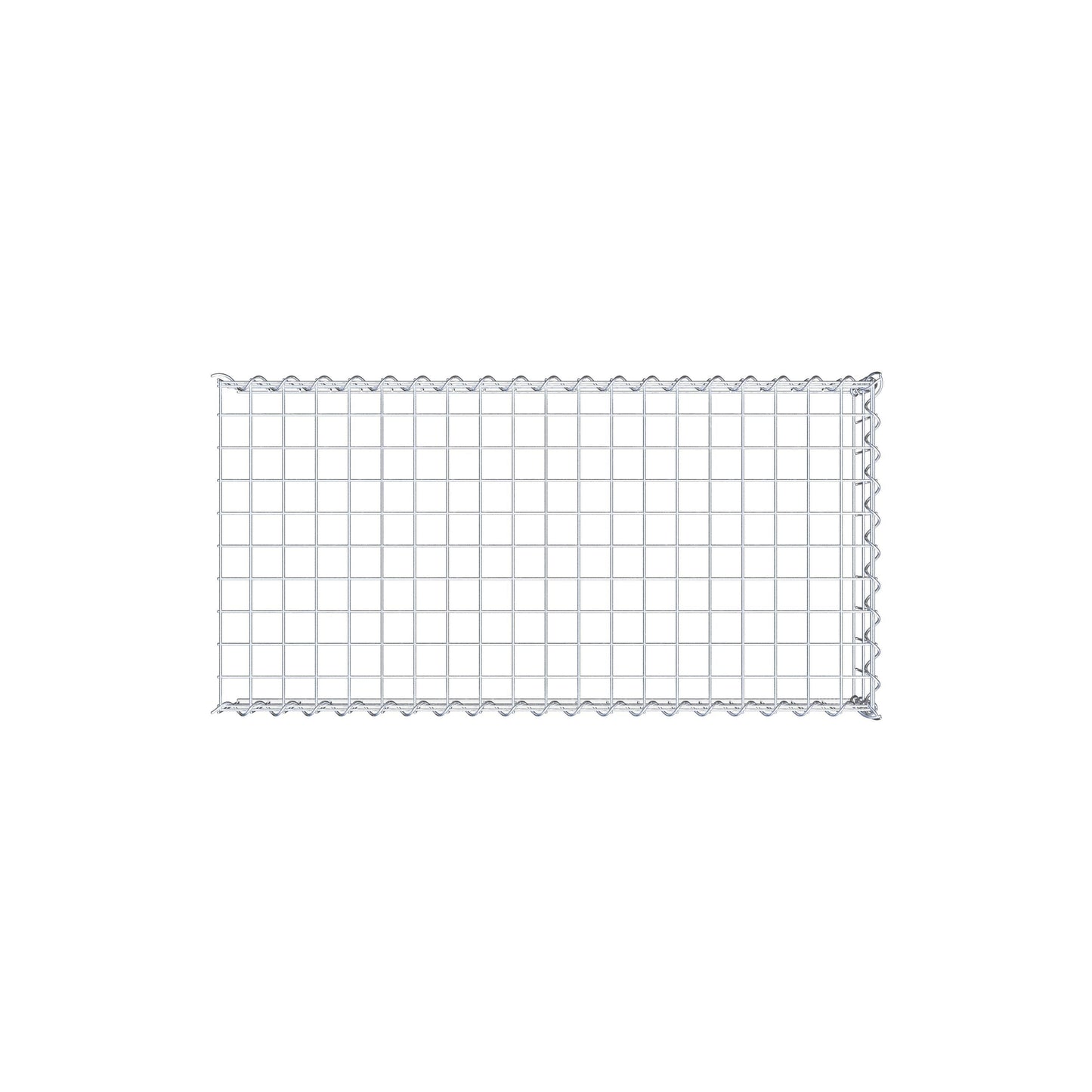 Opvokset gabion type 4 100 cm x 20 cm x 50 cm (L x H x D), maskestørrelse 5 cm x 10 cm, spiral