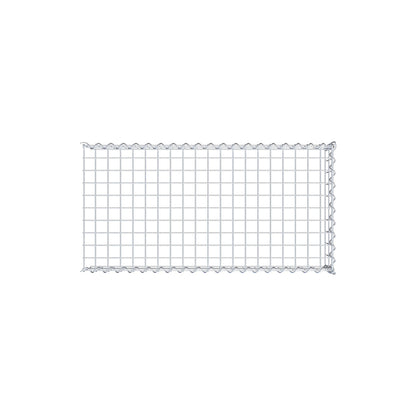 Opvokset gabion type 4 100 cm x 20 cm x 50 cm (L x H x D), maskestørrelse 5 cm x 10 cm, spiral