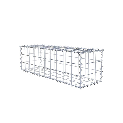 Schanskorf 100 cm x 30 cm x 30 cm (L x H x D), maaswijdte 10 cm x 10 cm, spiraalvormig