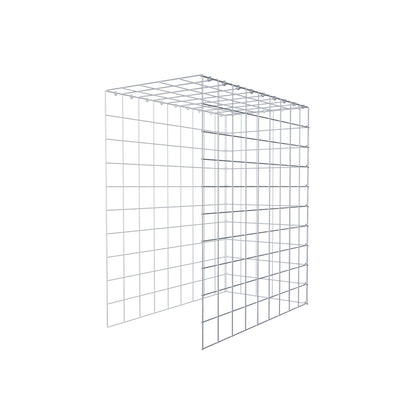 Monteret gabion type 4 100 cm x 90 cm x 50 cm (L x H x D), maskestørrelse 10 cm x 10 cm, C-ring