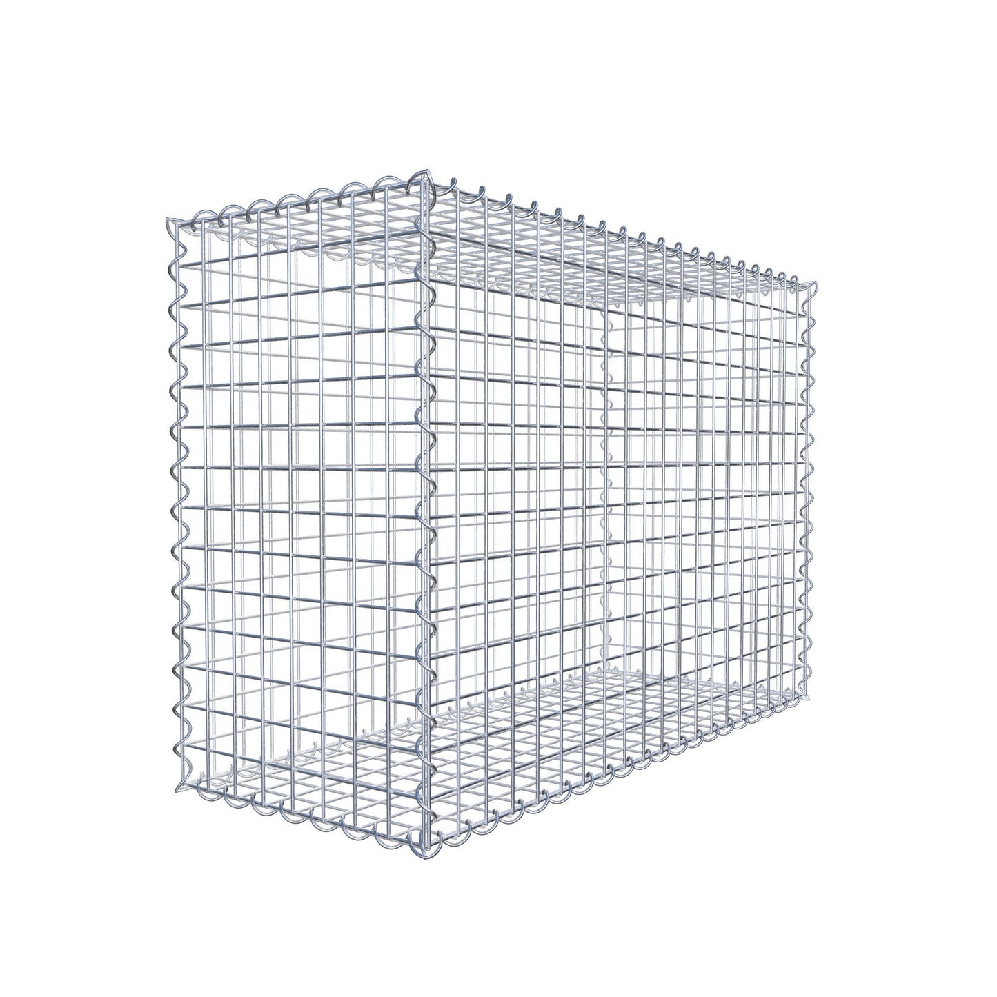 Gabbione 100 cm x 70 cm x 40 cm (L x H x P), maglia 5 cm x 5 cm, spirale