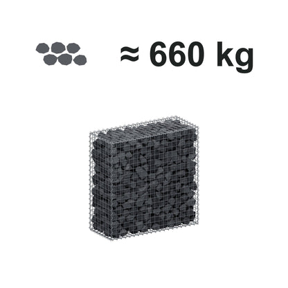 Gabion 100 cm x 100 cm x 40 cm (L x H x P), mailles 5 cm x 5 cm, spirale