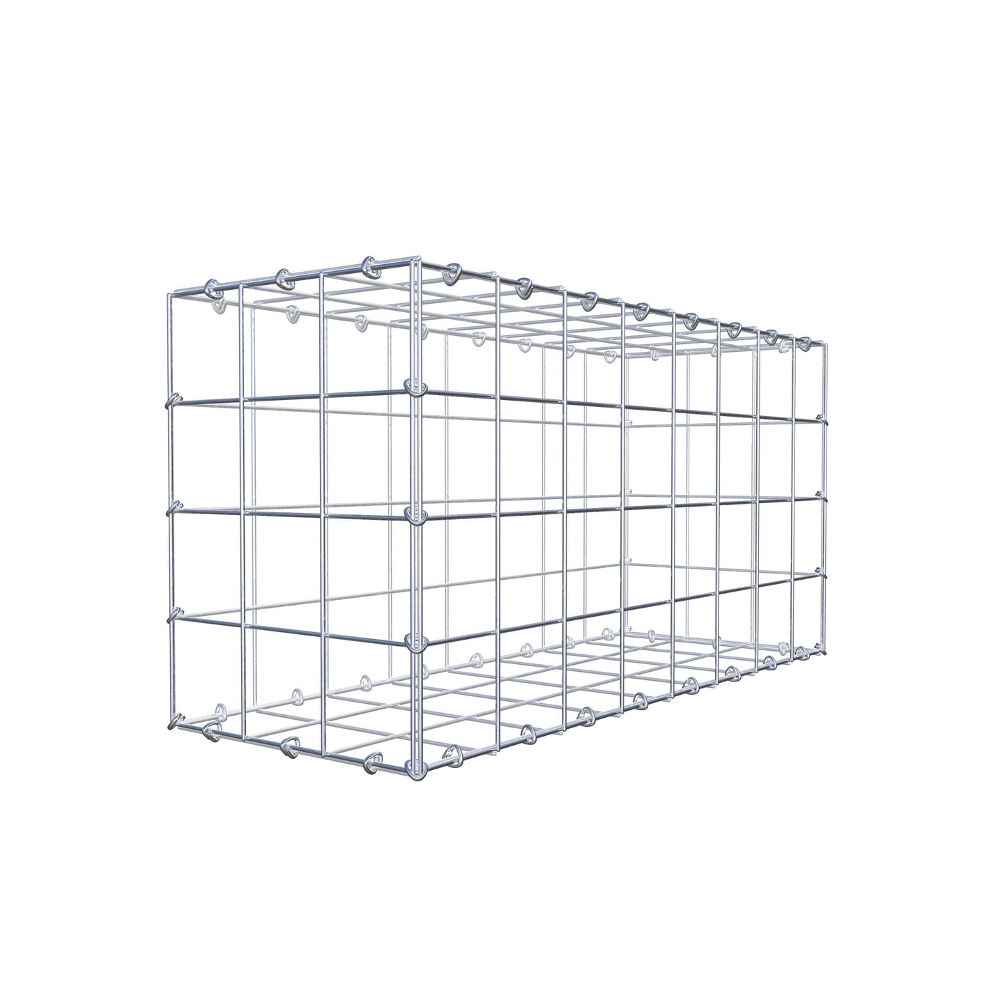 Gabbione 80 cm x 40 cm x 30 cm (L x H x P), maglia 10 cm x 10 cm, anello a C