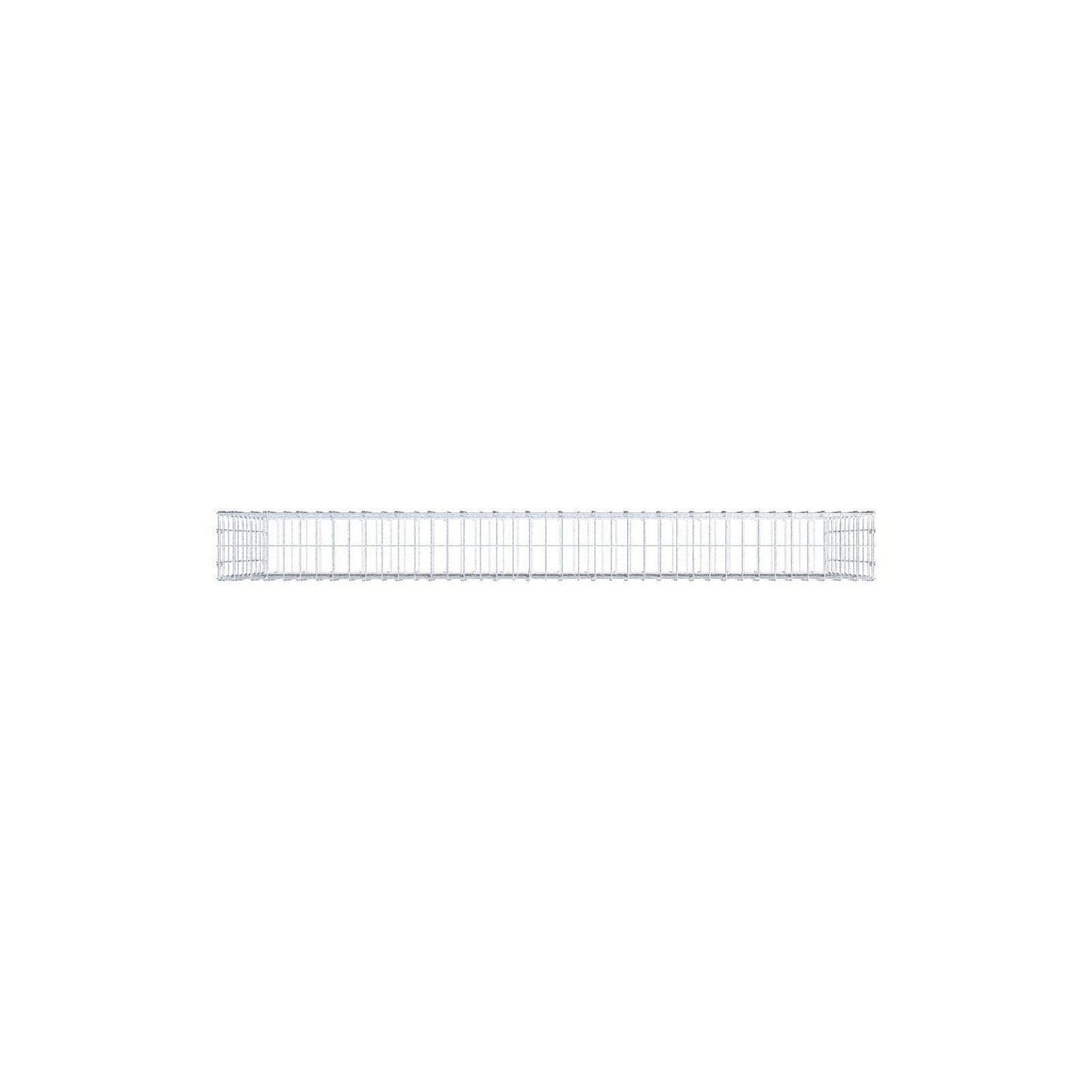 Gabbione 200 cm x 100 cm x 20 cm (L x H x P), maglia 5 x 10 cm, anello a spirale