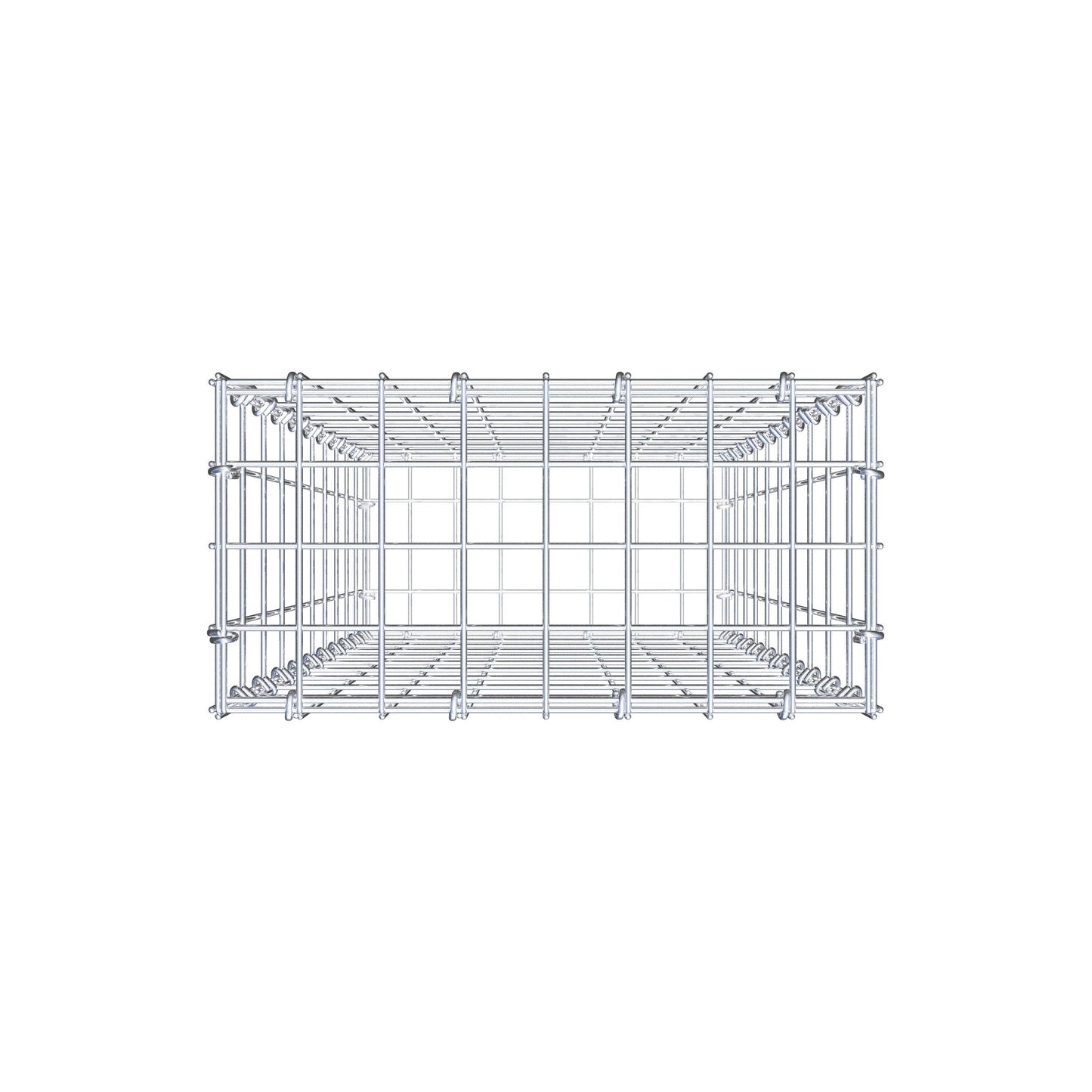 Gabion 100 cm x 40 cm x 20 cm (L x H x P), mailles 5 cm x 10 cm, anneau en C