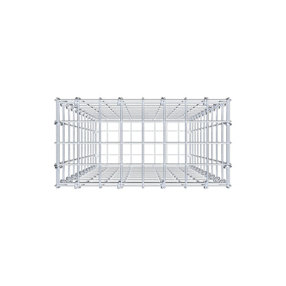 Gabion 100 cm x 40 cm x 20 cm (L x H x P), mailles 5 cm x 10 cm, anneau en C