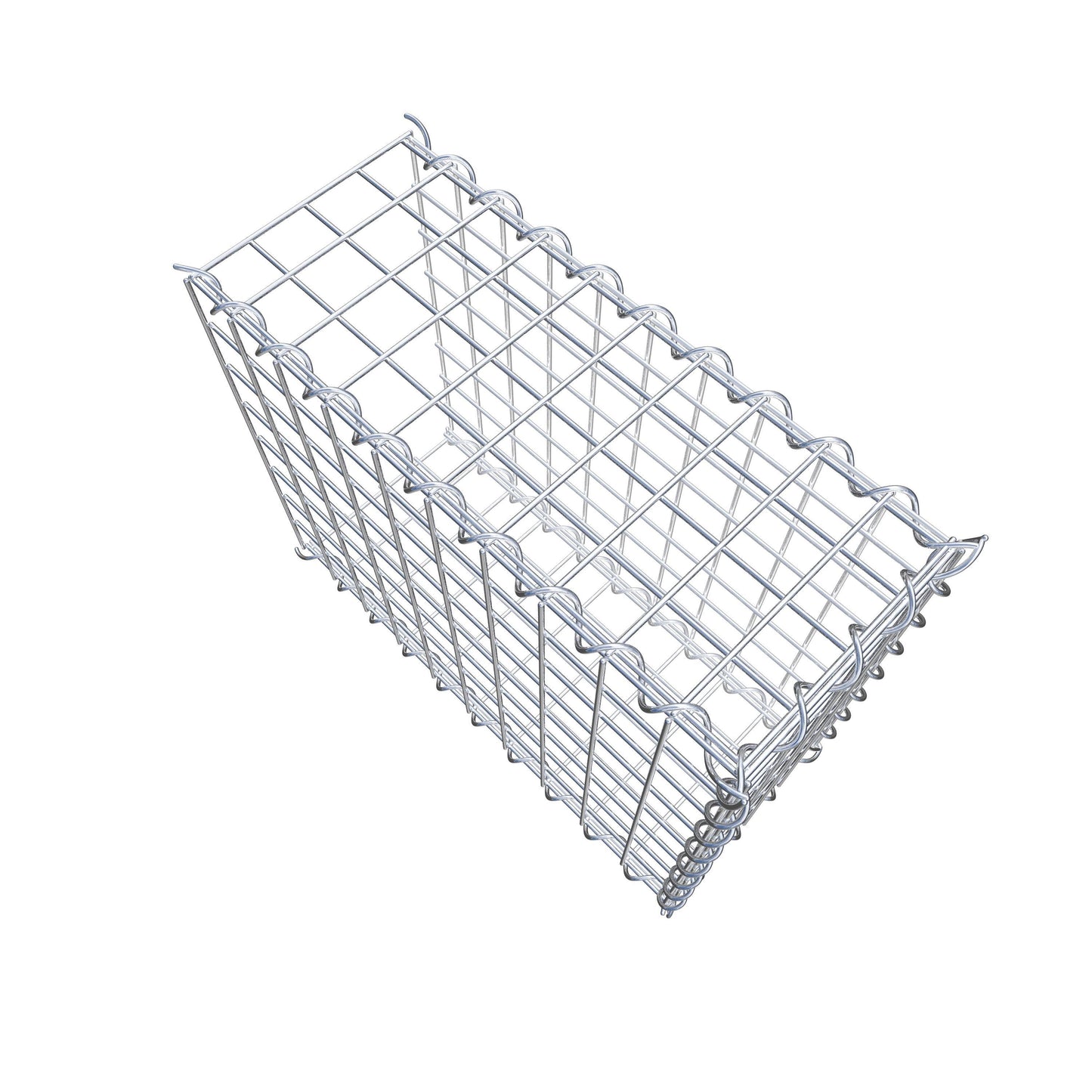 Gabion rapporté type 2 50 cm x 40 cm x 20 cm (L x H x P), mailles 5 cm x 5 cm, spirale