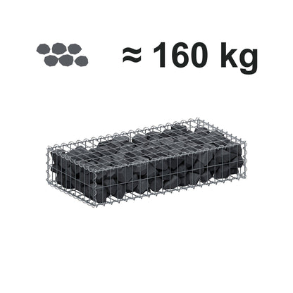Gabion 100 cm x 20 cm x 50 cm (L x H x P), mailles 5 cm x 10 cm, spirale