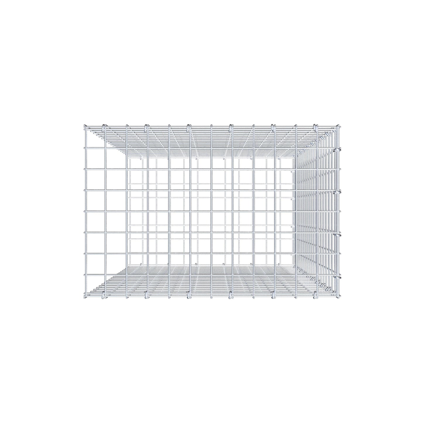 Anbaugabione Typ 2 100 cm x 60 cm x 40 cm (L x H x T), Maschenweite 5 cm x 5 cm, C-Ring