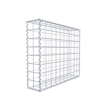 Gabion 100 cm x 80 cm x 20 cm (L x H x D), maskestørrelse 10 cm x 10 cm, spiral